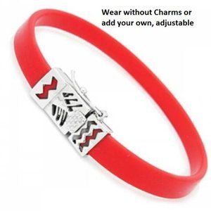 Red Amethyst Rubber Bracelets Green